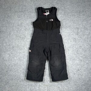 The North Face Snow Bib Pants Toddler 2T/2B Black HyVent Insulated Ski Gear